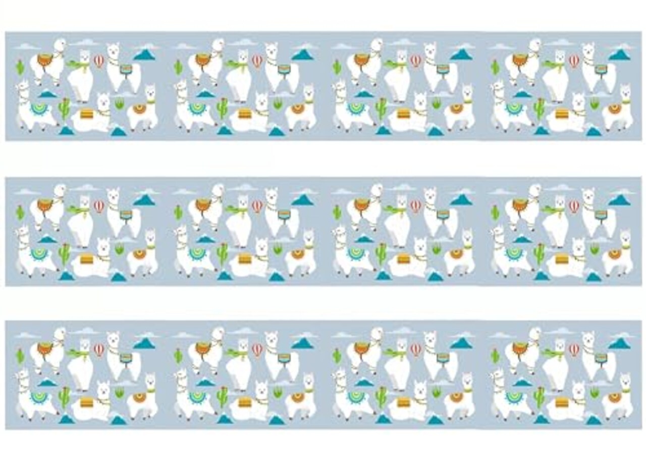 Llamas Edible Image Edible cake border 3 Strips 2.5x10.5 inchs in size